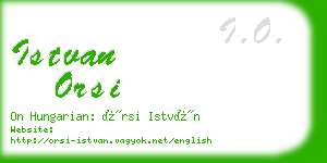 istvan orsi business card